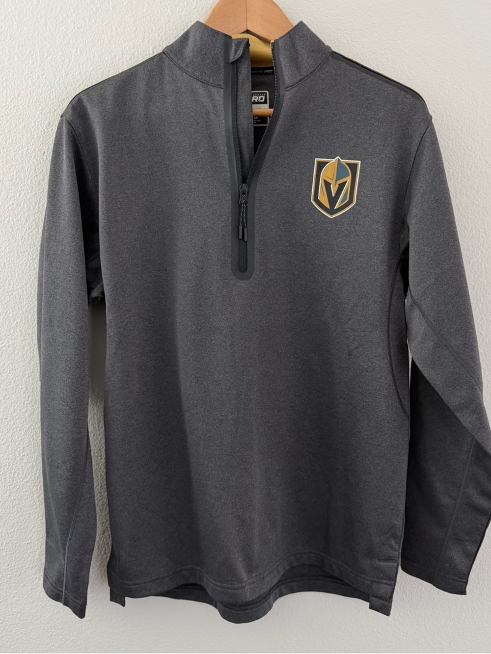 Fanatics NHL Authentic Pro Grey and Black Crewneck Sweatshirt